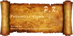 Petrovitz Kinga névjegykártya